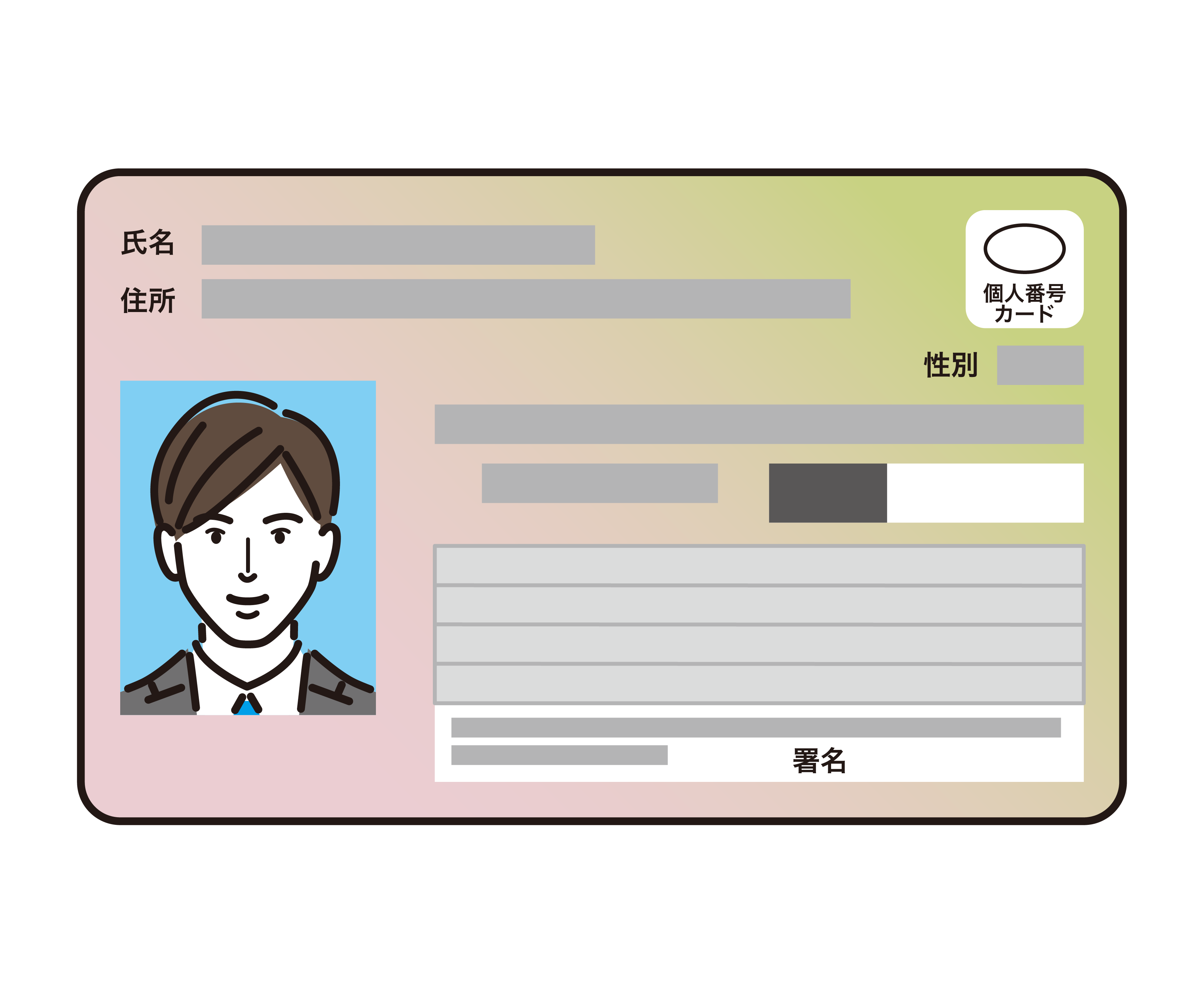 本人確認書類のイラスト