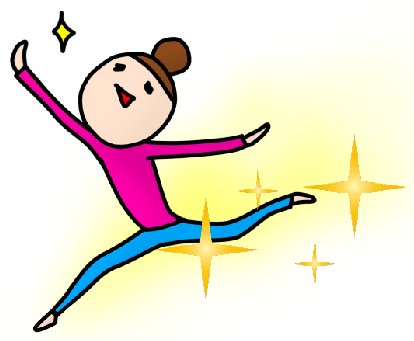 感動のあまり舞う女性のイラスト