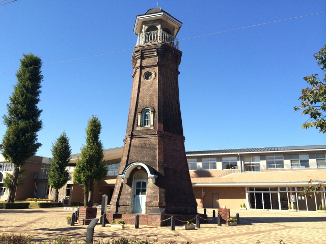 伊勢崎市内旧時報鐘楼の写真