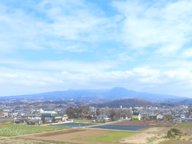 車窓から撮った吉岡町内の写真