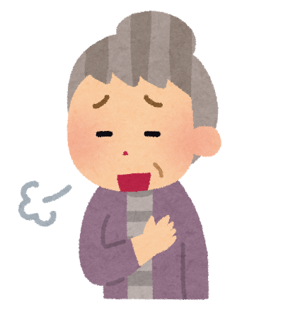 不動産が売れてほっとしたおばあさんのイラスト